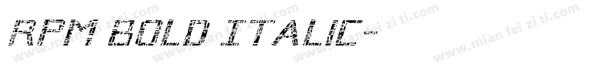 RPM Bold Italic字体转换